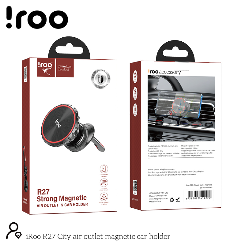 iRoo R27 | Super Strong Magnetic Air Vent Holder