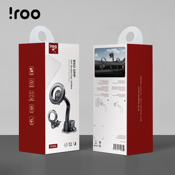 iRoo R105 | 2in1 MagSafe Windscreen/Air Vent Phone Holders