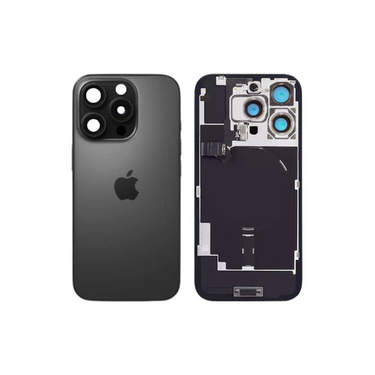 [SP-109] Back Glass + Camera Lens, Bezel ,Mag Ring+Metal Plate | iPhone 16 Pro Black - Titanium HQ