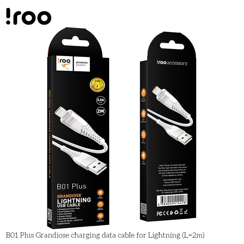 iRoo B01 Plus Grandiose USB Cable | Lightning - 2M