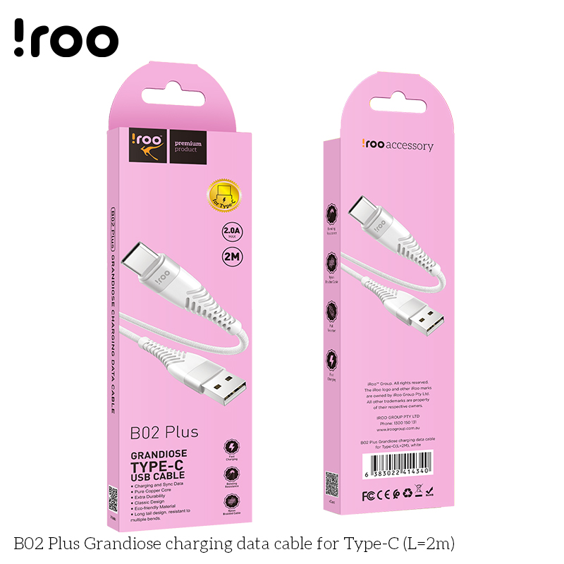 iRoo B02 Plus Grandiose USB Cable | Type-C - 2M