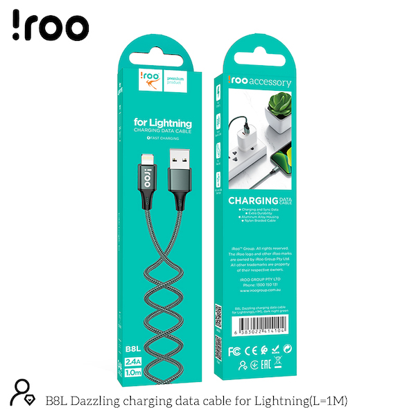 iRoo B8L Super Strong USB Cable | Lightning - 1M